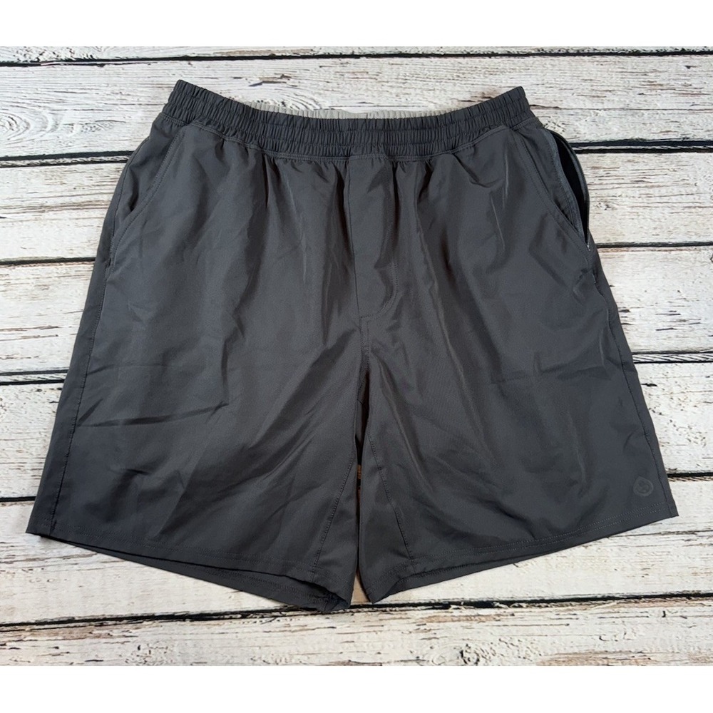 Tasc Shorts Mens Large Gray Lightweight Lined‎ Organic Cotton Bamboo 8" Inseam